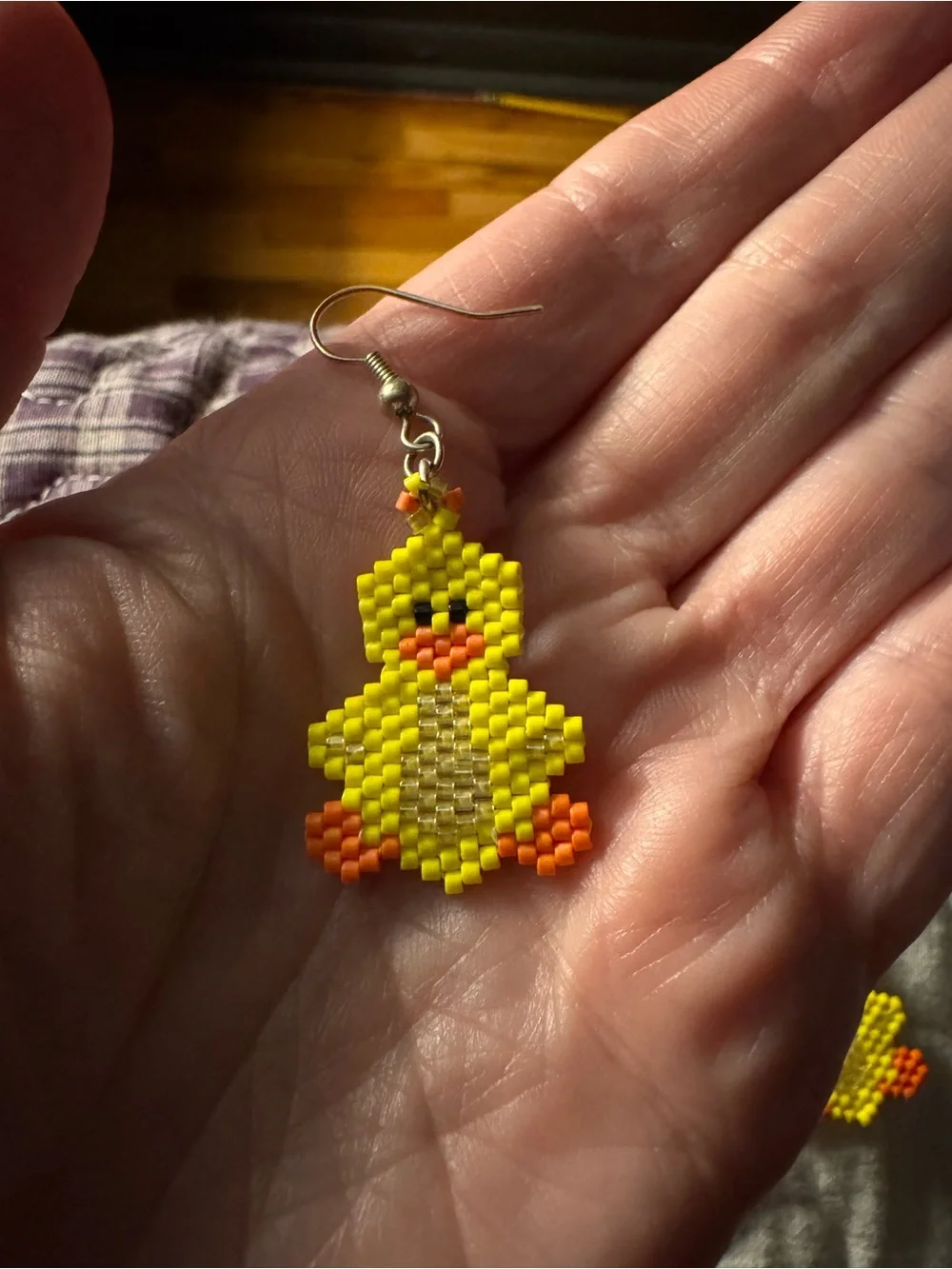 🌟3/$20 Eligible! NWOT Beaded Yellow Duck Earrings